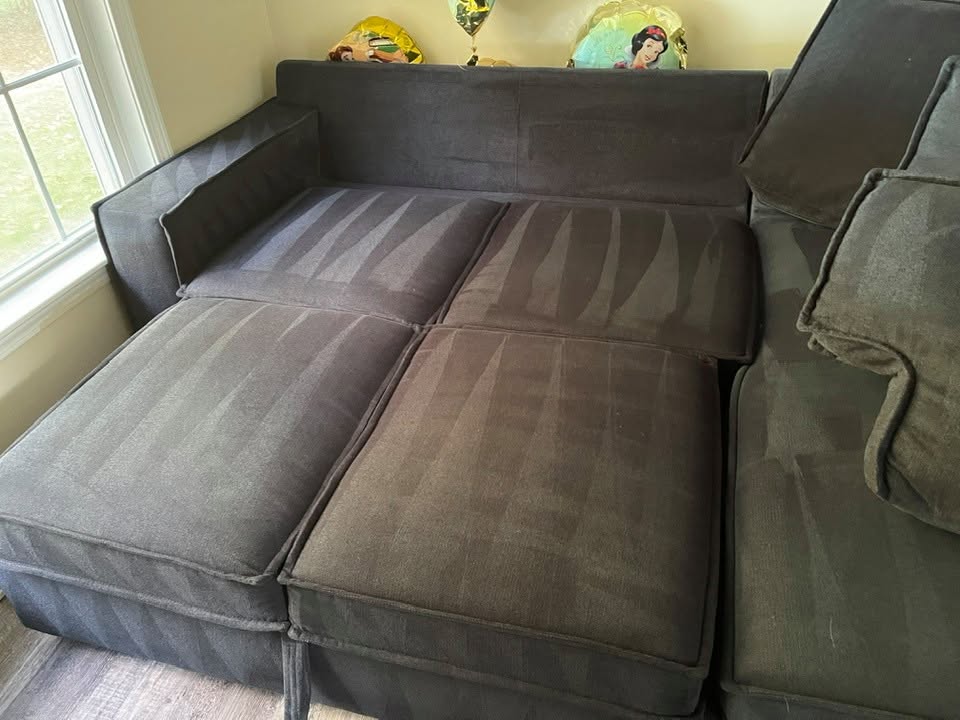 Sectional sofa after upholstery cleaning